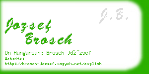 jozsef brosch business card